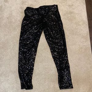 Sequins pants.